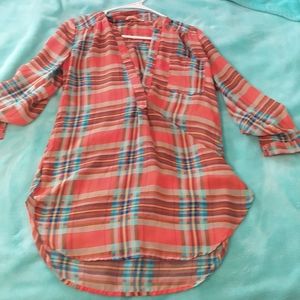 Wishful Park orange pull over blouse